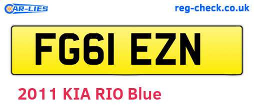 FG61EZN are the vehicle registration plates.