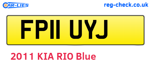 FP11UYJ are the vehicle registration plates.