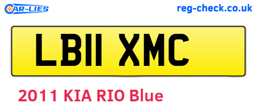 LB11XMC are the vehicle registration plates.