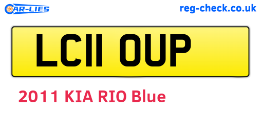 LC11OUP are the vehicle registration plates.