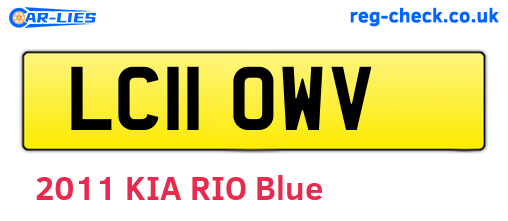 LC11OWV are the vehicle registration plates.