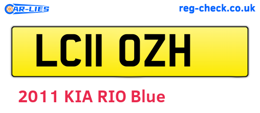 LC11OZH are the vehicle registration plates.