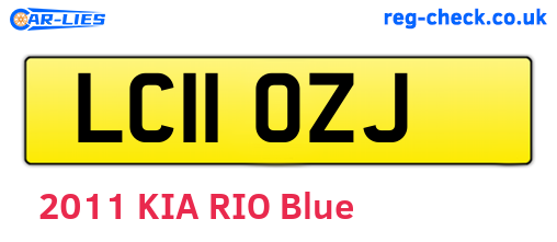 LC11OZJ are the vehicle registration plates.