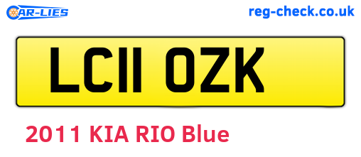 LC11OZK are the vehicle registration plates.