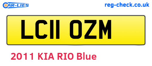 LC11OZM are the vehicle registration plates.