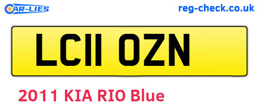 LC11OZN are the vehicle registration plates.