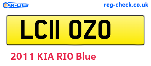 LC11OZO are the vehicle registration plates.