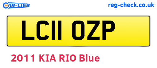 LC11OZP are the vehicle registration plates.