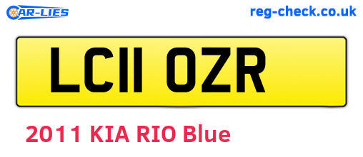 LC11OZR are the vehicle registration plates.