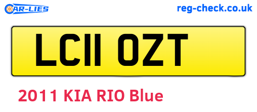 LC11OZT are the vehicle registration plates.