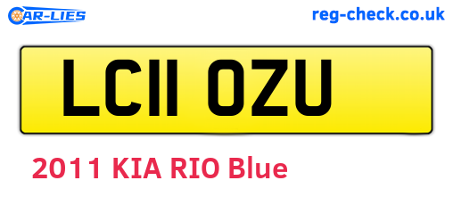 LC11OZU are the vehicle registration plates.