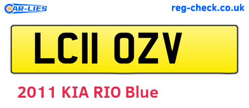 LC11OZV are the vehicle registration plates.