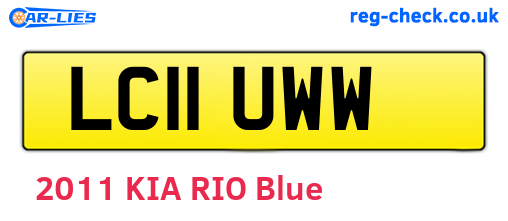 LC11UWW are the vehicle registration plates.