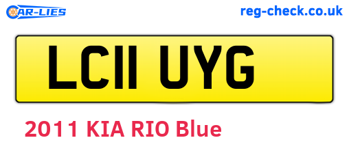 LC11UYG are the vehicle registration plates.