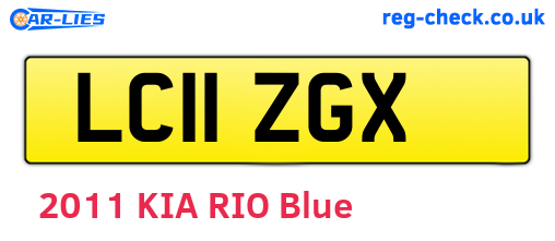 LC11ZGX are the vehicle registration plates.