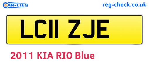 LC11ZJE are the vehicle registration plates.