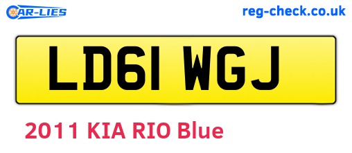 LD61WGJ are the vehicle registration plates.
