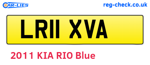 LR11XVA are the vehicle registration plates.