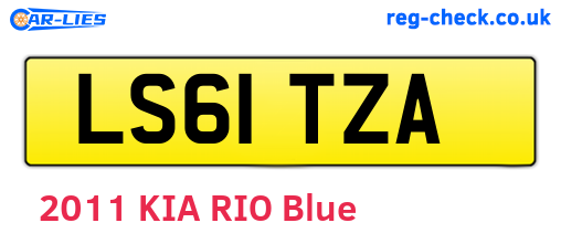 LS61TZA are the vehicle registration plates.