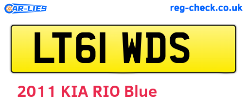 LT61WDS are the vehicle registration plates.