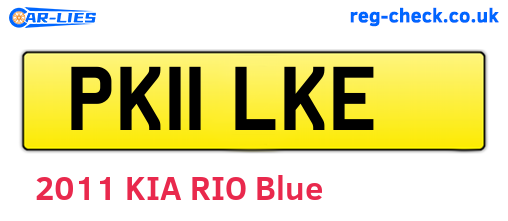 PK11LKE are the vehicle registration plates.