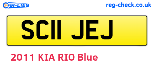 SC11JEJ are the vehicle registration plates.