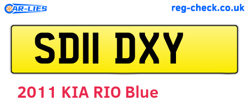 SD11DXY are the vehicle registration plates.