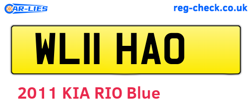 WL11HAO are the vehicle registration plates.