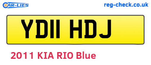 YD11HDJ are the vehicle registration plates.