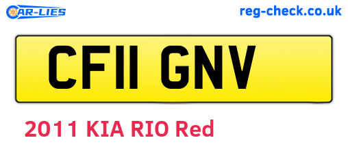 CF11GNV are the vehicle registration plates.