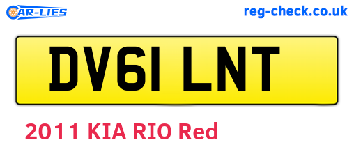 DV61LNT are the vehicle registration plates.