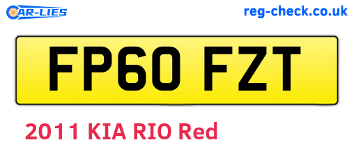 FP60FZT are the vehicle registration plates.