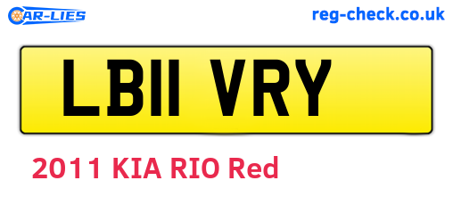 LB11VRY are the vehicle registration plates.