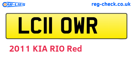 LC11OWR are the vehicle registration plates.