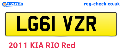 LG61VZR are the vehicle registration plates.