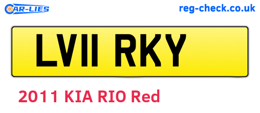 LV11RKY are the vehicle registration plates.