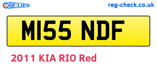M155NDF are the vehicle registration plates.
