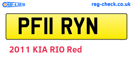 PF11RYN are the vehicle registration plates.