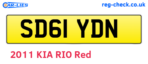 SD61YDN are the vehicle registration plates.