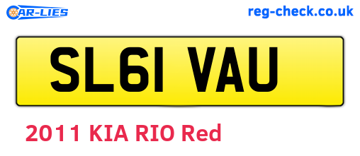 SL61VAU are the vehicle registration plates.