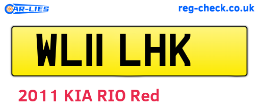 WL11LHK are the vehicle registration plates.