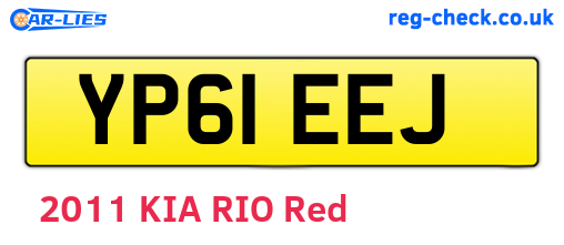 YP61EEJ are the vehicle registration plates.