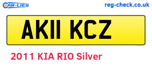 AK11KCZ are the vehicle registration plates.