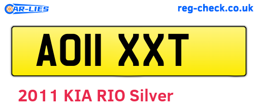 AO11XXT are the vehicle registration plates.