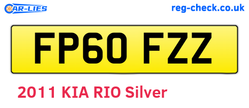 FP60FZZ are the vehicle registration plates.