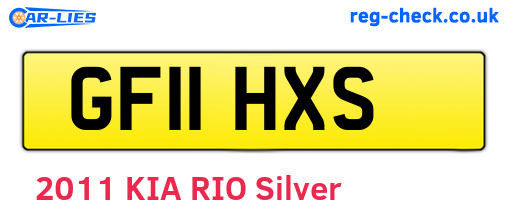 GF11HXS are the vehicle registration plates.