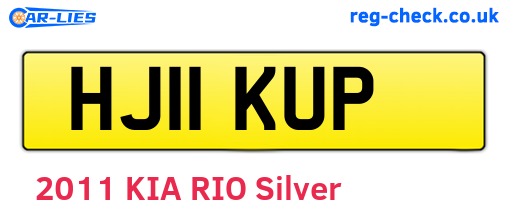 HJ11KUP are the vehicle registration plates.