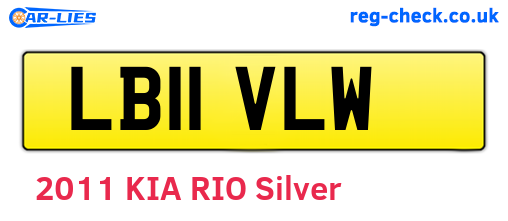 LB11VLW are the vehicle registration plates.