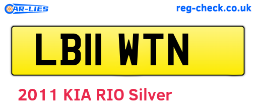 LB11WTN are the vehicle registration plates.