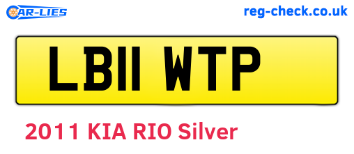 LB11WTP are the vehicle registration plates.
